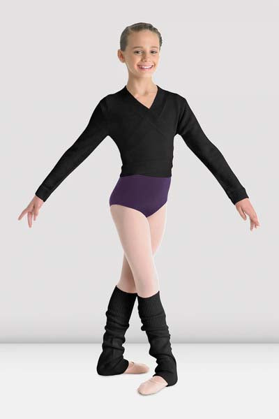 BLOCH CZ0999 Girls Ella Cross Over Cardigan Black